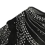 Euramerican Fashion Club Bling Bling Mesh Spaghetti Women Perspectivity Long Sleeve Split Long Dress XZ5595