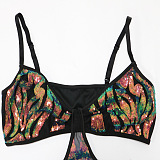 Fashion Sexy Condole Belt Strapless Hollow Out Perspectivity Dew Waist Mini Dress No Underwear CCY9591