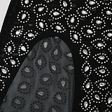 Euramerican Sexy One Shoulder Perspectivity Fashion Bling Bling Split Mini Dress CCY9597