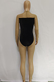 Women Wholesale Sexy Velvet Mesh Patchwork Long Sleeve Perspective Bodycon Jumpsuits  BN9319