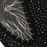 Euramerican Perspectivity V Collar Bling Bling Tassel Split Long Dress CCY9582