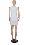 Euramerican Women Sexy Deep V Collar Colorful Sleeveless Tight Mini Dress WMZ2699