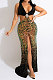 Sexy Strapless V Collar Hollow Out High Split Sequins Dew Waist Long Dress CCY9534