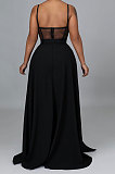 Fashion Sexy Condole Belt Collect Waist Perspectivity Backless Pure Color Jumpsuits Trousers Skirt CCY9616