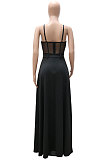 Fashion Sexy Condole Belt Collect Waist Perspectivity Backless Pure Color Jumpsuits Trousers Skirt CCY9616