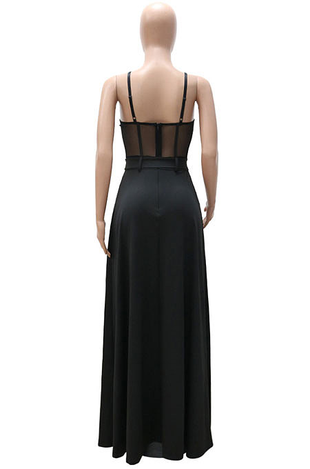 Fashion Sexy Condole Belt Collect Waist Perspectivity Backless Pure Color Jumpsuits Trousers Skirt CCY9616