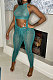 Euramerican Fashion Sexy Halter Neck Bandage Printing Perspectivity Long Pants Sets CCY9640