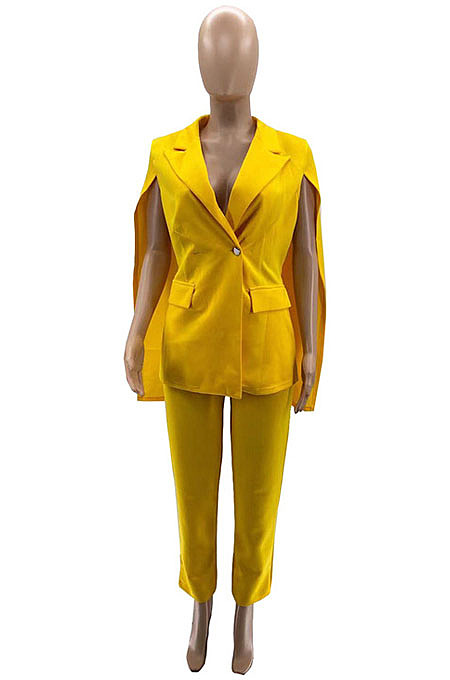 Elegant Fashion New V Neck Double-Breasted Suit Coat Trousers Business Sets SZS2002