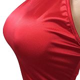 Euramerican Fashion Sexy Pure Color Women Irregular Split Backless Long Dress XZ5625