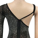 Women Sexy Trendy Club Hot Drilling One Sleeve Long Sleeve Irregular Split Long Dress XZ5622