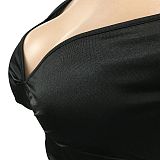 Euramerican Women Solid Color V Collar Long Sleeve Backless Long Dress XZ5627