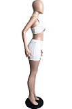 Sexy Women Cute Tank Shorts Solid Color Sets LML303