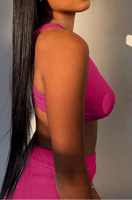 Sexy Women Cute Tank Shorts Solid Color Sets LML303