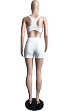 Sexy Women Cute Tank Shorts Solid Color Sets LML303