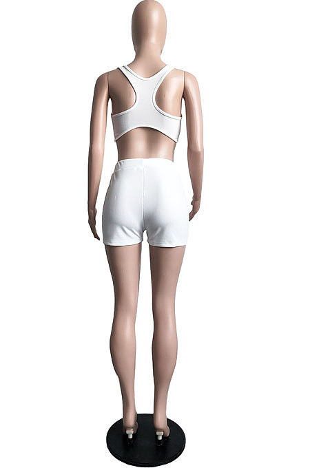 Sexy Women Cute Tank Shorts Solid Color Sets LML303