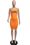New Women Sexy Pure Color Strapless Condole Belt Ruffle Boydcon Dress Party LML302