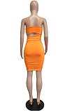 New Women Sexy Pure Color Strapless Condole Belt Ruffle Boydcon Dress Party LML302