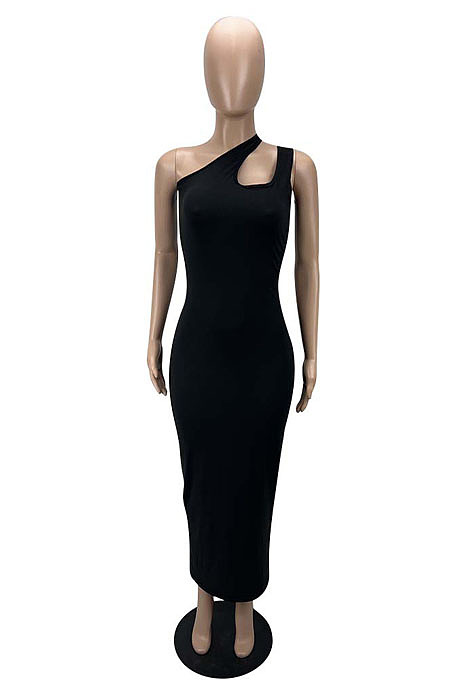 New Summer Women Solid Color Sleeveless Bodycon Dress MLL179