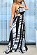 Sexy Summer Women Printed Halter Neck Backless Fashion Strapless Dress QQM4379