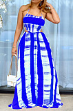 Sexy Summer Women Printed Halter Neck Backless Fashion Strapless Dress QQM4379
