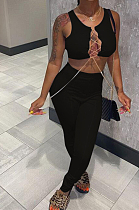 Criss Cross Tank Top & Pants Set