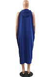 Casual Polyester Pop Art Print Sleeveless Long Dress H1868