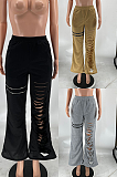 Distressed High Elastic Pants
