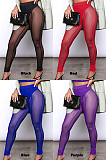 Night Out Boho Sporty Sexy Polyester Mesh Mid Waist Skinny Pants SY809