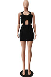 Hot Sales Women Sleeveless Irregular Tops Hip Slim Fitting Solid Color Sets CM8602