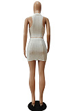 Hot Sales Women Sleeveless Irregular Tops Hip Slim Fitting Solid Color Sets CM8602