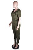 New Hot Sales Women Short Sleeve Zipper Hoodie Jogger Pants Casual Sport Sets BS1303