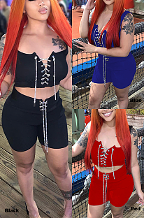 Criss-Cross Shorts Set