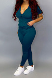 New Hot Sales Women Short Sleeve Zipper Hoodie Jogger Pants Casual Sport Sets BS1303