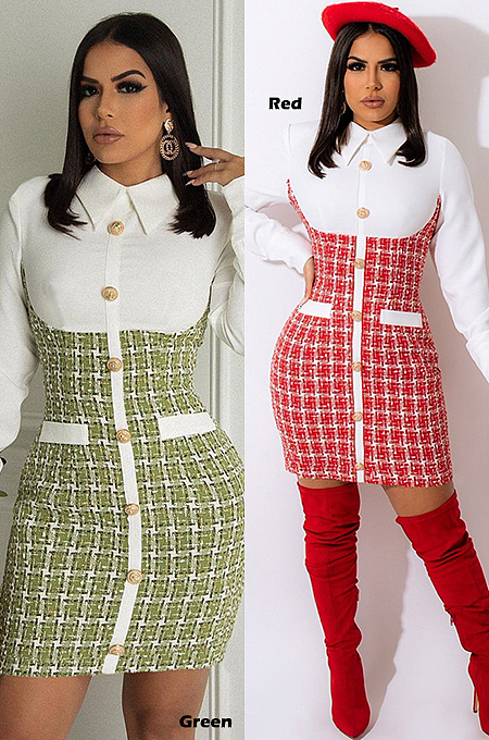Patchwork Shirt Dress