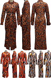 Self-tied Button Up Long Dress