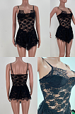Elegant Sexy Romantic Polyester Ditsy Floral Sleeveless Strappy Off Shoulder Ruffle Mini Dress ARM8320