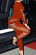 Fashion Casual Boat Neck Long Sleeve Hollow Out Bodycon Jumpsuits F88416