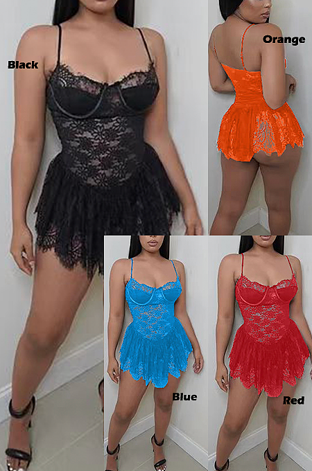 Elegant Sexy Romantic Polyester Ditsy Floral Sleeveless Strappy Off Shoulder Ruffle Mini Dress ARM8320
