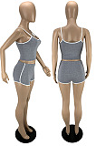 Wholesale New Women Condole Belt Tank Shorts Casual Sports Bodycon Two-Piece LYY9327