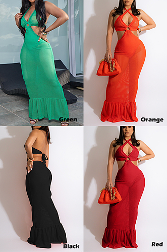 Sexy Strappy Flounce Slip Dress YT3307