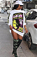 Modest Vintage Pop Art Print Long Sleeve Round Neck Shift Dress Z90022