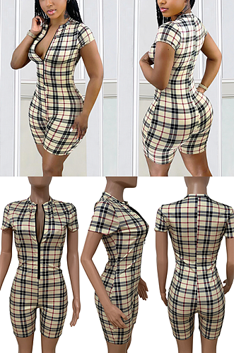Half Zipper Romper