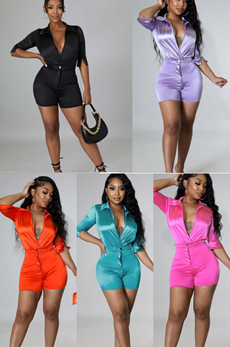 Shirt Layered Shorts Set
