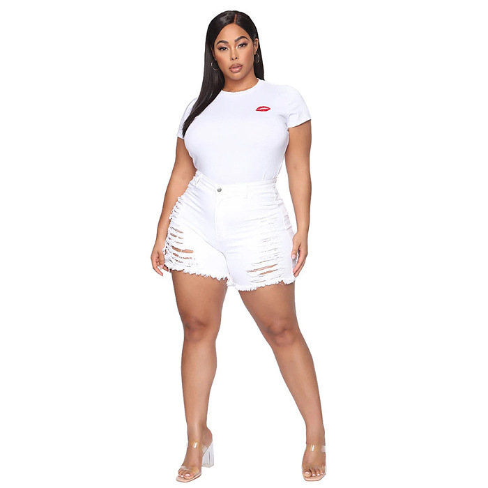 Sexy cut open button denim shorts ME2841