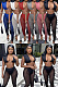 Boho Sexy Polyester Sleeveless Deep V Neck Mesh Crop Top Mid Waist Long Pants Skinny Pants Sets ALS273