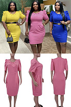 Bubble sleeve large dress FA7260