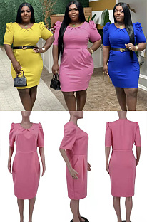 Bubble sleeve large dress FA7260