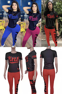 Printed short sleeve sportswear suit cotton FA8030