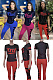 Printed short sleeve sportswear suit cotton FA8030