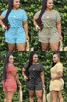 Stripe leisure home two piece set BM7080